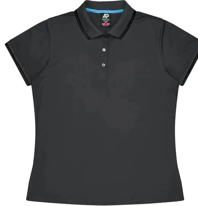 Aussie Pacific Portsea Lady Polo Shirt 2321  Aussie Pacific SLATE/BLACK 6